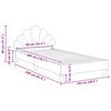vidaXL Cadru de pat pentru copii cu spătar Gri &icirc;nchis 90 x 200 cm