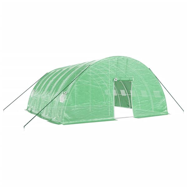 vidaXL Seră cu cadru din oțel, verde, 36 m², 6x6x2,85 m