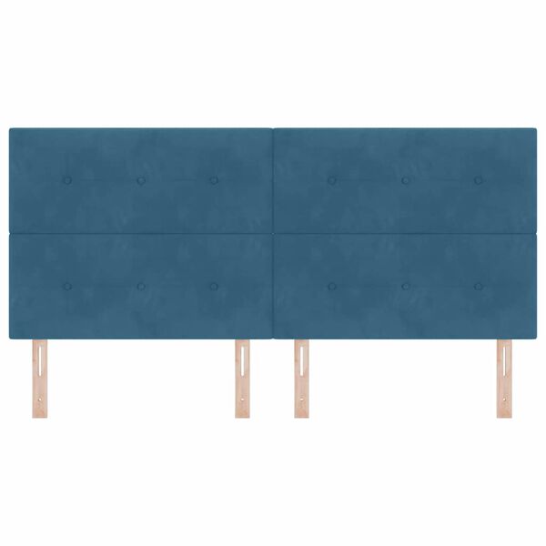 vidaXL Tăblie cap Albastru &icirc;nchis 200 cm Catifea