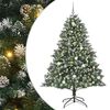 vidaXL Brad de Crăciun artificial Verde 210 cm PVC și Plastic și Oțel