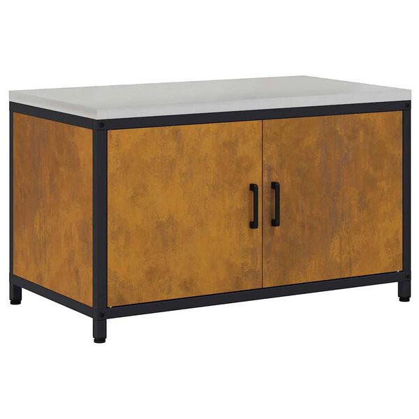 vidaXL Depozitare pentru bucătărie cu ușă Ruginit 60 x 50 x 92 cm Oțel