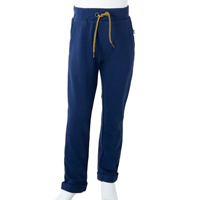 Pantaloni pentru copii cu șnur, bleumarin, 92