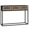 vidaXL Masă consolă, negru, 105x30x75 cm, lemn prelucrat și fier