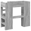 vidaXL Cadru de pat supraetajat cu birou Gri Sonoma 75 x 190 cm