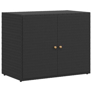 vidaXL Dulap de grădină, negru, 100x55,5x80 cm, poliratan