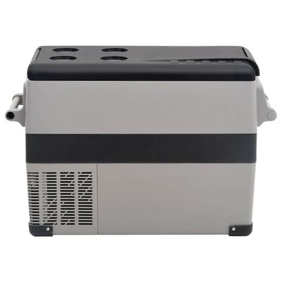 vidaXL Cutie frigorifică cu mâner și adaptor negru&gri 35 L PP și PE
