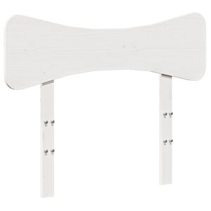 vidaXL Tăblie de pat, alb, 90 cm, lemn masiv de pin