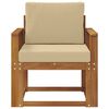 vidaXL Canapea de exterior Lemn de acacia solid și poliester natural
