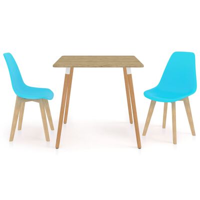 vidaXL Set mobilier de bucătărie, 3 piese, albastru