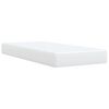 vidaXL Pat box spring cu saltea, alb, 100x200 cm, piele ecologică