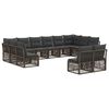 vidaXL Set de canapele pentru grădină 12 pcs Gri poliratan