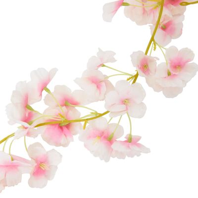 vidaXL Ghirlande de flori artificiale, 6 buc., roz deschis, 180 cm