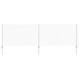 vidaXL Gard cu St&acirc;lp Argintiu