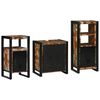 vidaXL Set de mobilier pentru baie 3 buc. Multicolor și negru