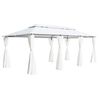 vidaXL Pavilion cu perdele, alb, 600 x 298 x 270 cm, 180g/m&sup2;