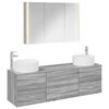 vidaXL Set de mobilier pentru baie 4 pcs Sonoma gri