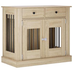vidaXL Mobilă pentru cușcă de c&acirc;ine Stejar Sonoma 90 x 47,5 x 80 cm