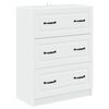 vidaXL Dulap cu sertare Alb 66 x 34,5 x 87 cm Lemn prelucrat