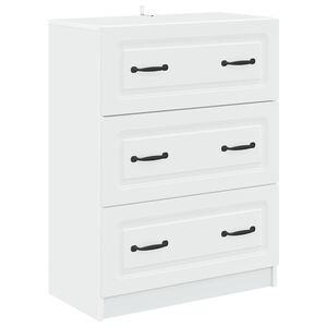 vidaXL Dulap cu sertare Alb 66 x 34,5 x 87 cm Lemn prelucrat