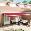 vidaXL Cortina Retractabilă Roșu 500 &times; 300 cm Material textil, Metal