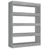 vidaXL Bibliotecă/Separator cameră, gri sonoma, 100x30x135 cm