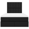 vidaXL Cadru pat otoman cu saltea neagră 120x190 cm piele artificială