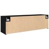 vidaXL Dulap de perete de baie, negru, 100x25x30 cm, lemn prelucrat