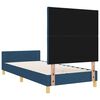 vidaXL Cadru de pat cu headboard albastru 90 x 190 cm țesătură
