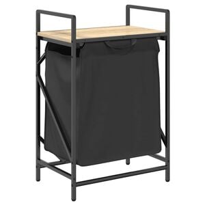 vidaXL Coș de rufe 1 compartiment cu raft stejar sonoma