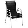 vidaXL Set mobilier de exterior, 9 piese, negru, oțel