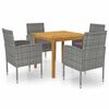 vidaXL Set mobilier pentru grădină, 5 piese, gri