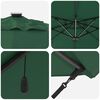 vidaXL Umbrelă de soare Verde 286 x 285 x 270 cm Aluminiu