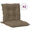 vidaXL Perne scaun cu spătar mic 2 buc. melanj taupe 100x50x7cm textil