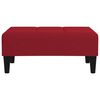 vidaXL Canapea extensibilă 2 locuri 2 perne&taburet roșu vin catifea
