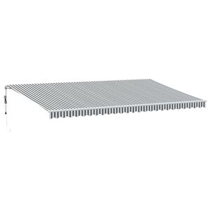 vidaXL Copertină retractabilă automat, antracit/alb, 600x350 cm