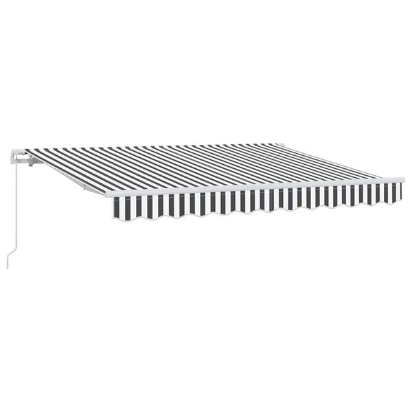 vidaXL Cortina Retractabilă Manual Antracit 250 x 200 cm țesătură
