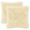 vidaXL Husă pentru pernă 2 pcs HEERLEN Crem 40 x 40 cm Fleece PV