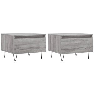 vidaXL Măsuțe de cafea 2 buc. gri sonoma 50x46x35 cm lemn compozit