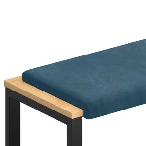 vidaXL Perna pentru bancă Catifea albastru Ad&acirc;ncime 35 cm