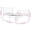 vidaXL Cadru de pat, 90x200 cm, lemn masiv de pin