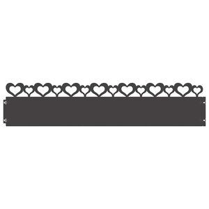 vidaXL Borduri pentru gazon 10 buc. 103 x 0,05 x 22 cm Oțel Negru