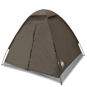 vidaXL Cort de camping cupolă pentru 4 persoane, maro, impermeabil