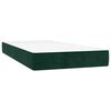 vidaXL Pat box spring cu saltea, verde &icirc;nchis, 120x200 cm, catifea