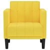 vidaXL Canapea scaun cu cotiere, galben deschis, 53 cm, textil