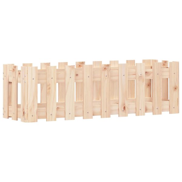 vidaXL Pat înălțat grădină design gard 100x30x30 cm lemn de pin tratat
