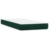 vidaXL Pat box spring cu saltea, verde &icirc;nchis, 180x220 cm, catifea