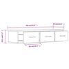 vidaXL Dulap de perete, stejar maro, 88x26x18,5 cm, lemn prelucrat