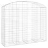 vidaXL Coș gabion arcuit, 200x50x160/180 cm, fier galvanizat