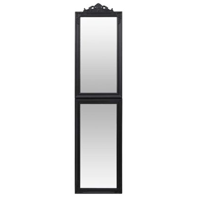 vidaXL Oglindă de sine stătătoare, negru, 45x180 cm