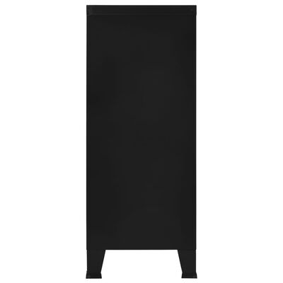 vidaXL Dulap industrial de depozitare, negru, 90x40x100 cm, oțel